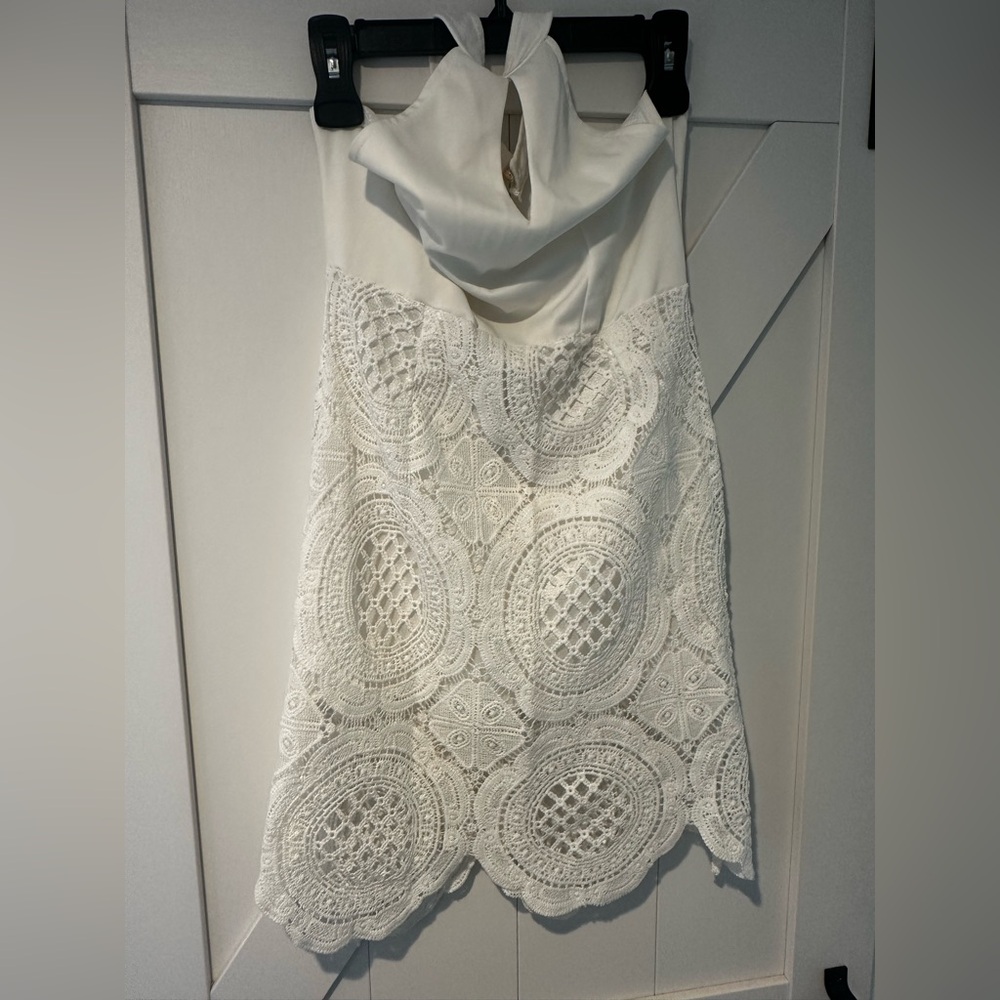 Elegant White Lace Dress